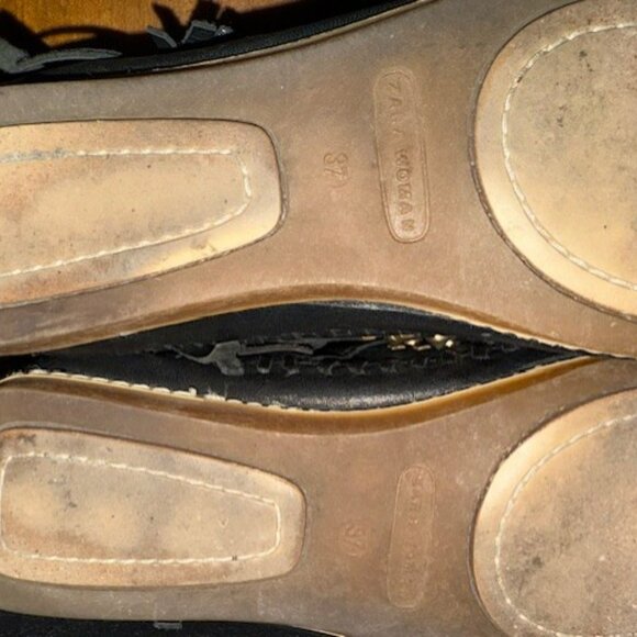 Vintage black leather studded fringe moccasins ankle booties - EU 37 - Picture 16 of 16